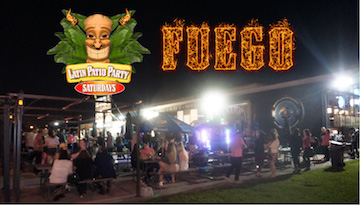 The Salsa Club's FUEGO Latin Patio Party is held every Saturday Night in the Summer.  On 5000 sq ft of patio with DJs on stage, 2 dance floors, gazebos, tables, award-winning food trucks, tiki bar and more.